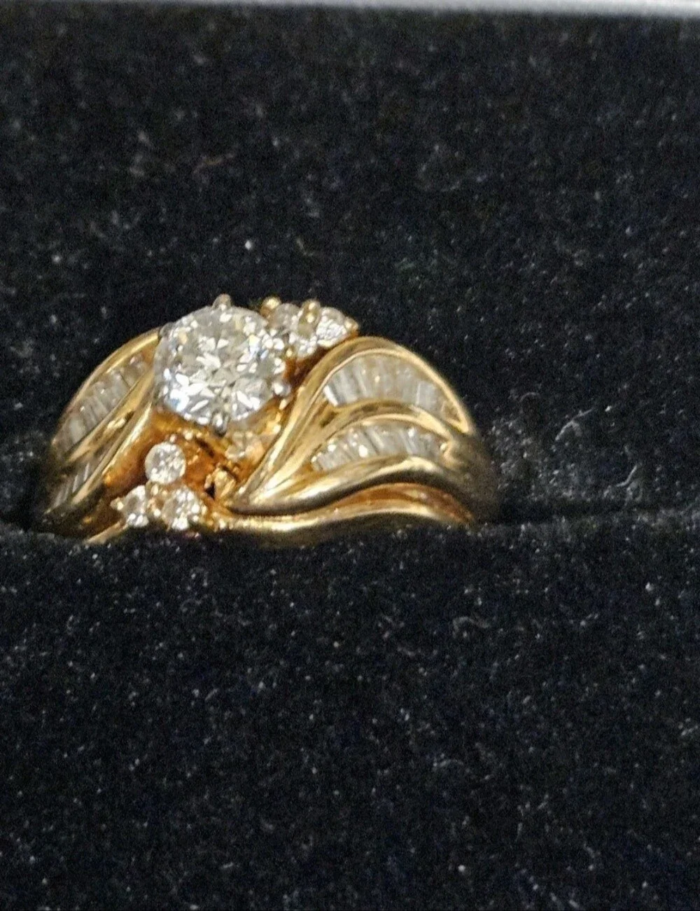 Hearts On Fire .44 ct Center Diamond Set In a 14K YG Ring, Size 6